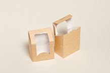Boîte wrap refermable kraf avec fenêtre