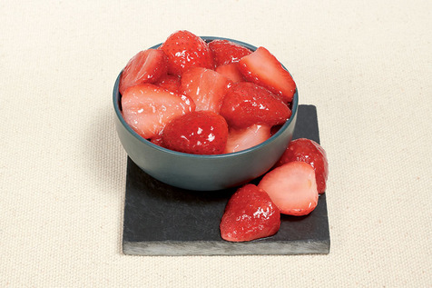 Demi-fraise enrobée