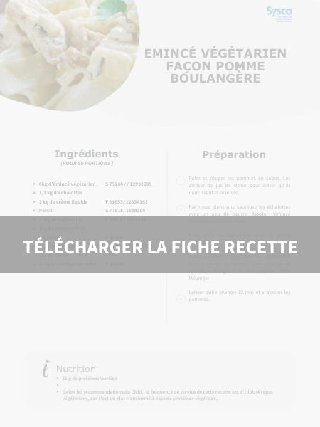 Fiche Recette - Emincé végétarien à la normande