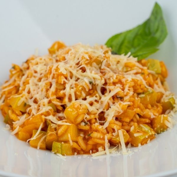 Recette Végétarienne : Risotto à la courge butternut et aux amandes
