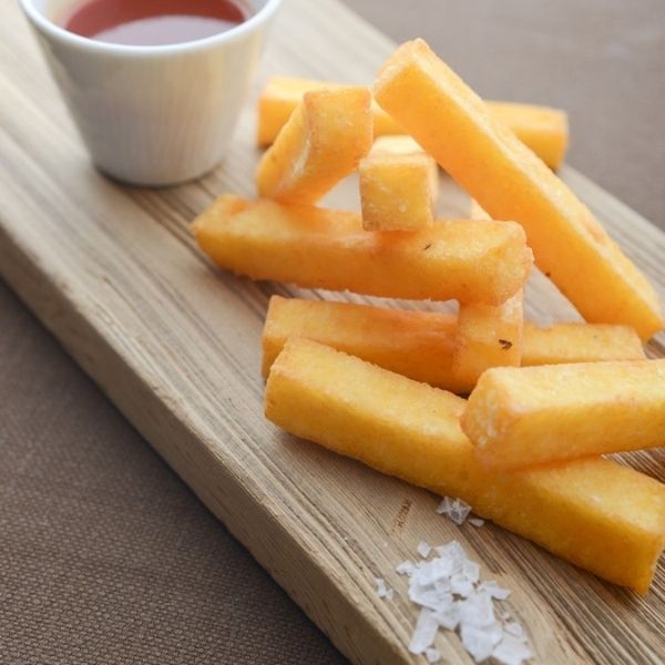 Frites de polenta & Caramel tomate et romarin 