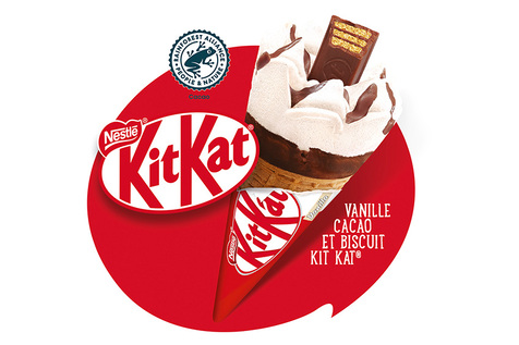 Cônes Kit Kat vanille-cacao