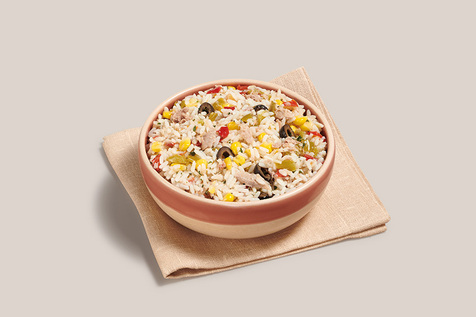 Salade de riz niçois au thon