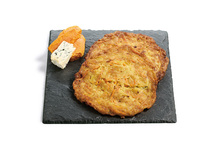 Galette pomme de terre, patate douce, fourme d'ambert