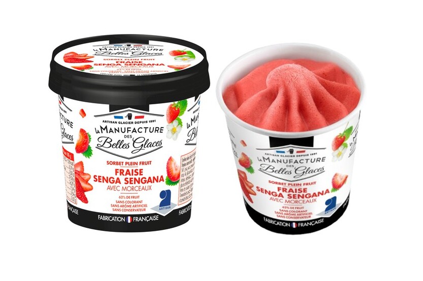 Sorbet plein fruit fraise Senga Sengana