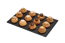 Assortiment mini choux craquelin garnis