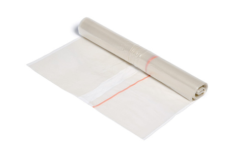 Sac poubelle transparent à lien incorporé
