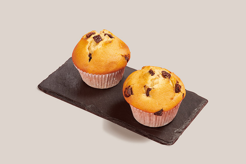 Muffin nature aux pépites de chocolat