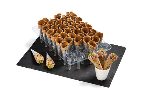 Mini-cône aux graines de sésame noir à garnir