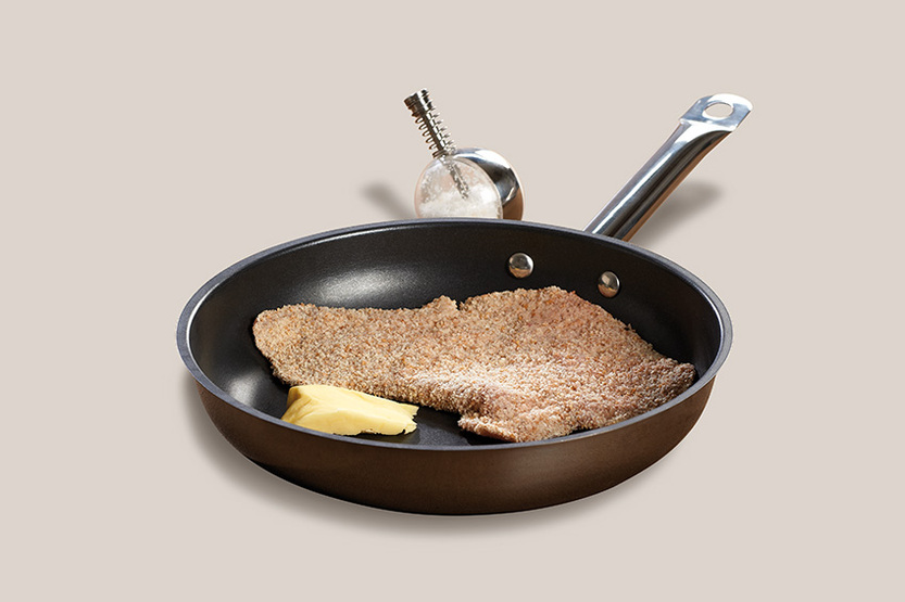 Escalope de veau marinée, à la milanaise