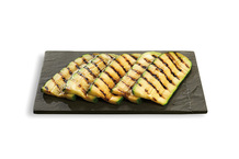Courgette verte grillée en tranche