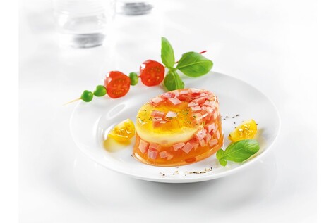 Aspic oeuf jambon cubé