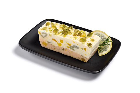 Opéra saumon et sa mousse fromagère aux 2 citrons