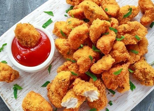 Les pépites de poulet