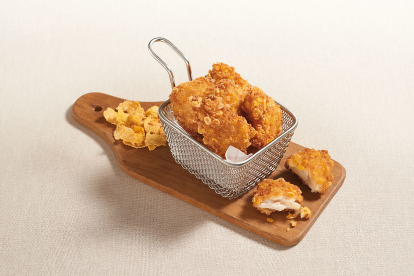 Croustillant d'aiguillette de poulet aux corn flakes VF