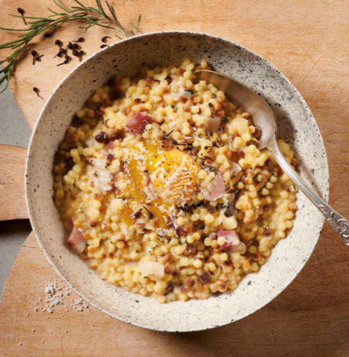 Fregola sarda façon carbonara Image 450x450