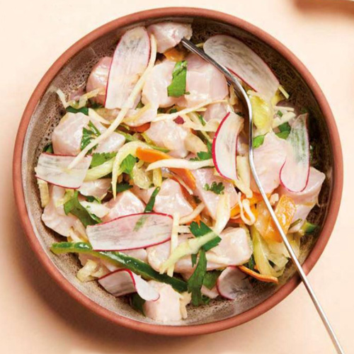 Ceviche d’espadon, légumes croquants et coriandre Image 450x450