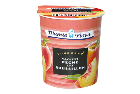 Yaourt gourmand pêche